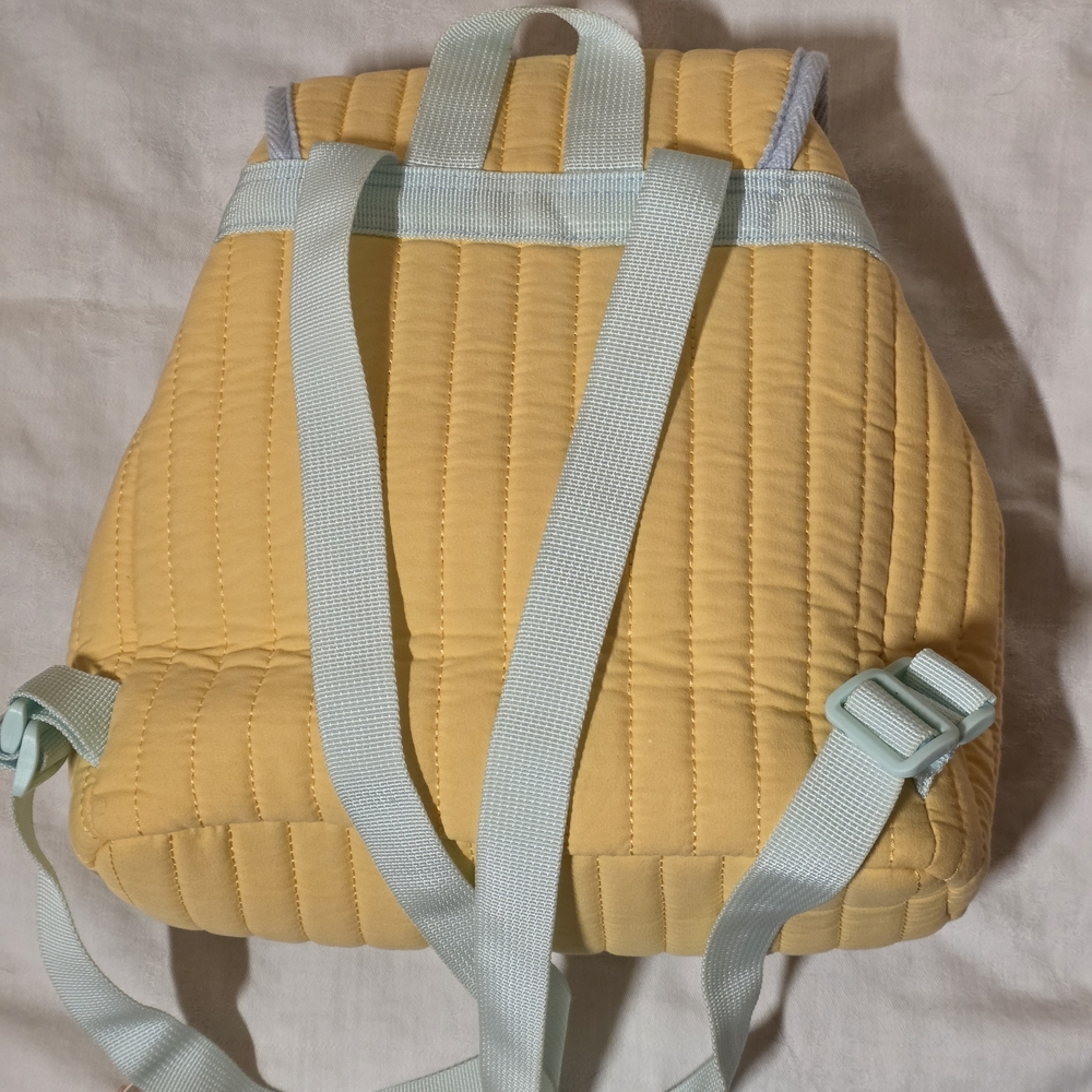 Yellow Quilted Mini Backpack/Purse - Picture 3 of 6